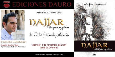 Najjar, dibújame en pólvora. Invitación para la presentación en Ávila