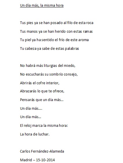 Un día más, poesía. 