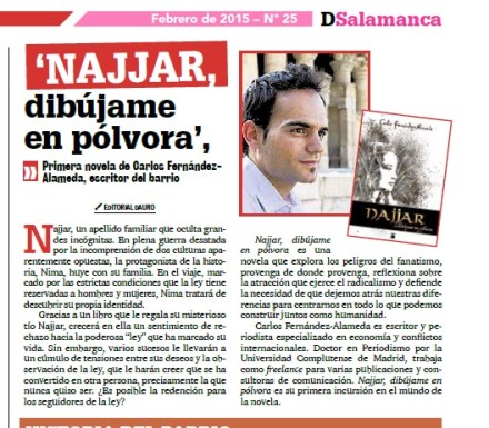 Najjar, dibújame en pólvora en DSalamanca, la publicación del conocido barrio madrileño